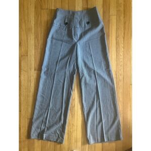 Worthington Gray Wide Leg High Rise Dress Pants Womens Size 8 Professional Work